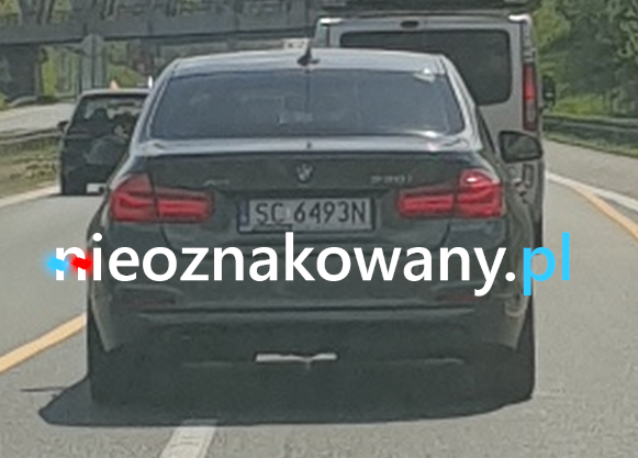 Nieoznakowany radiowóz BMW 330i